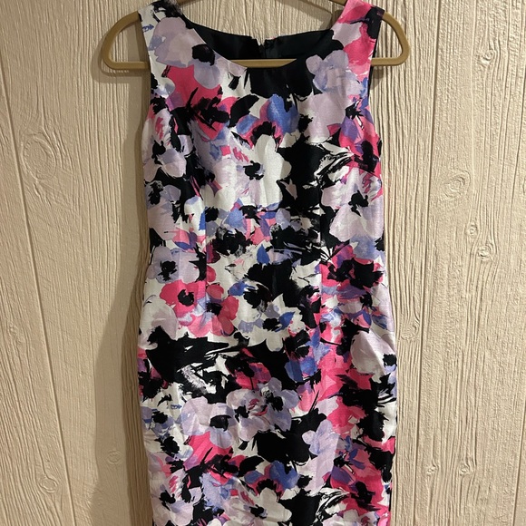 Evan Picone Black Dress with Pink Details - Picture 1 of 10